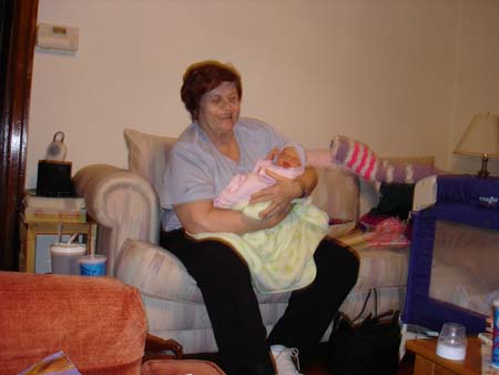 Grandma Pivec showing off