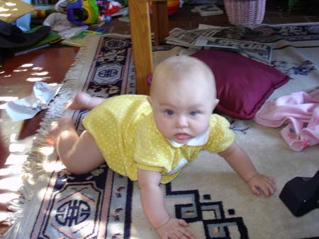 Arya learning to crawl