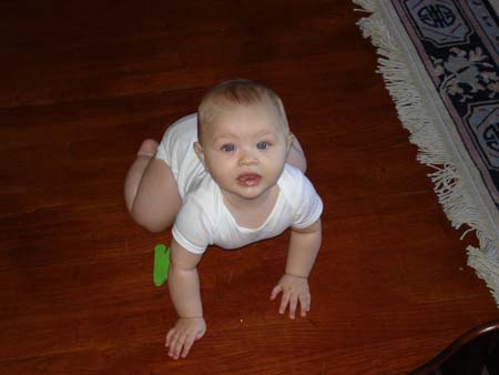 Arya playing on old floor 1